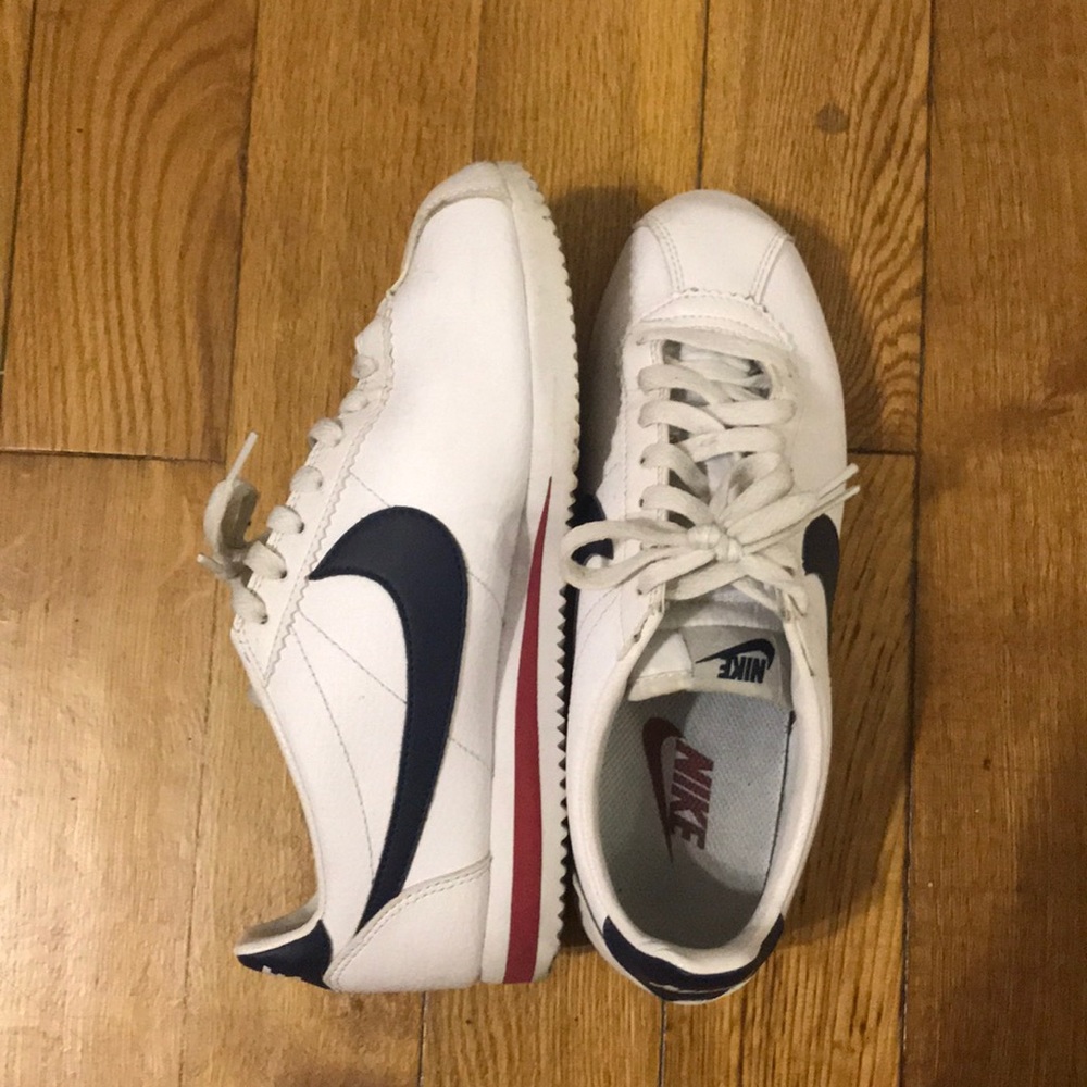 Nike Cortez white/blue/red